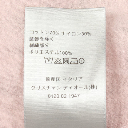 ロゴ刺繍 ポロシャツ コットン ナイロン ピンク ディオール
