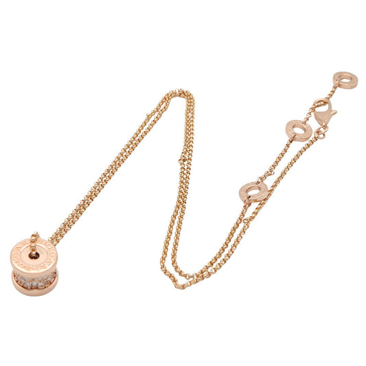 B-zero1 ネックレス ダイヤ ネックレス K18PG ダイヤモンド クリア ピンクゴールド ブルガリ アクセサリー BVLGARI