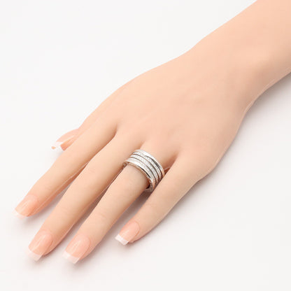 B-zero1 リング ダイヤ 3バンド リング 指輪 K18WG ダイヤモンド クリア ホワイトゴールド ブルガリ アクセサリー BVLGARI