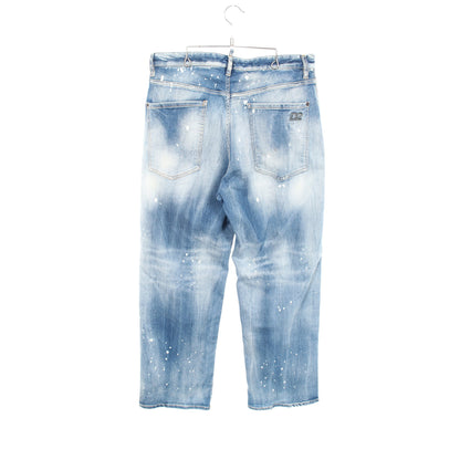 SKATER JEANS ダメージ加工 デニムパンツ コットン ライトブルー ディースクエアード