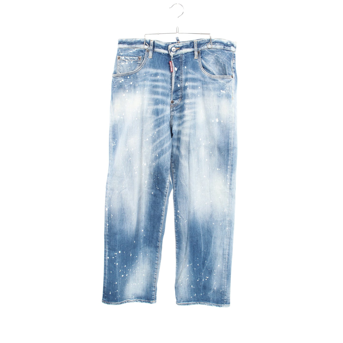SKATER JEANS ダメージ加工 デニムパンツ コットン ライトブルー ディースクエアード