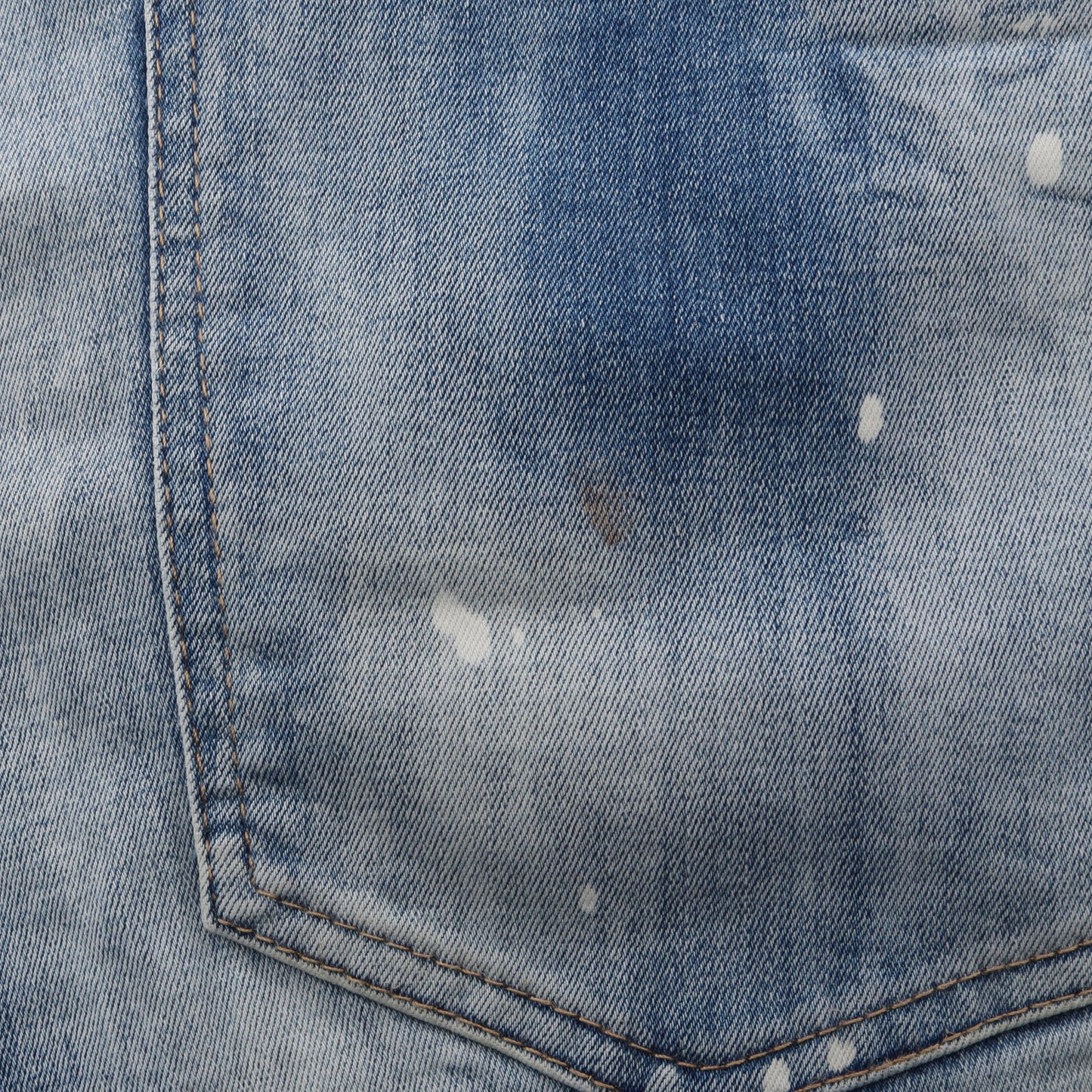 SKATER JEANS ダメージ加工 デニムパンツ コットン ライトブルー ディースクエアード