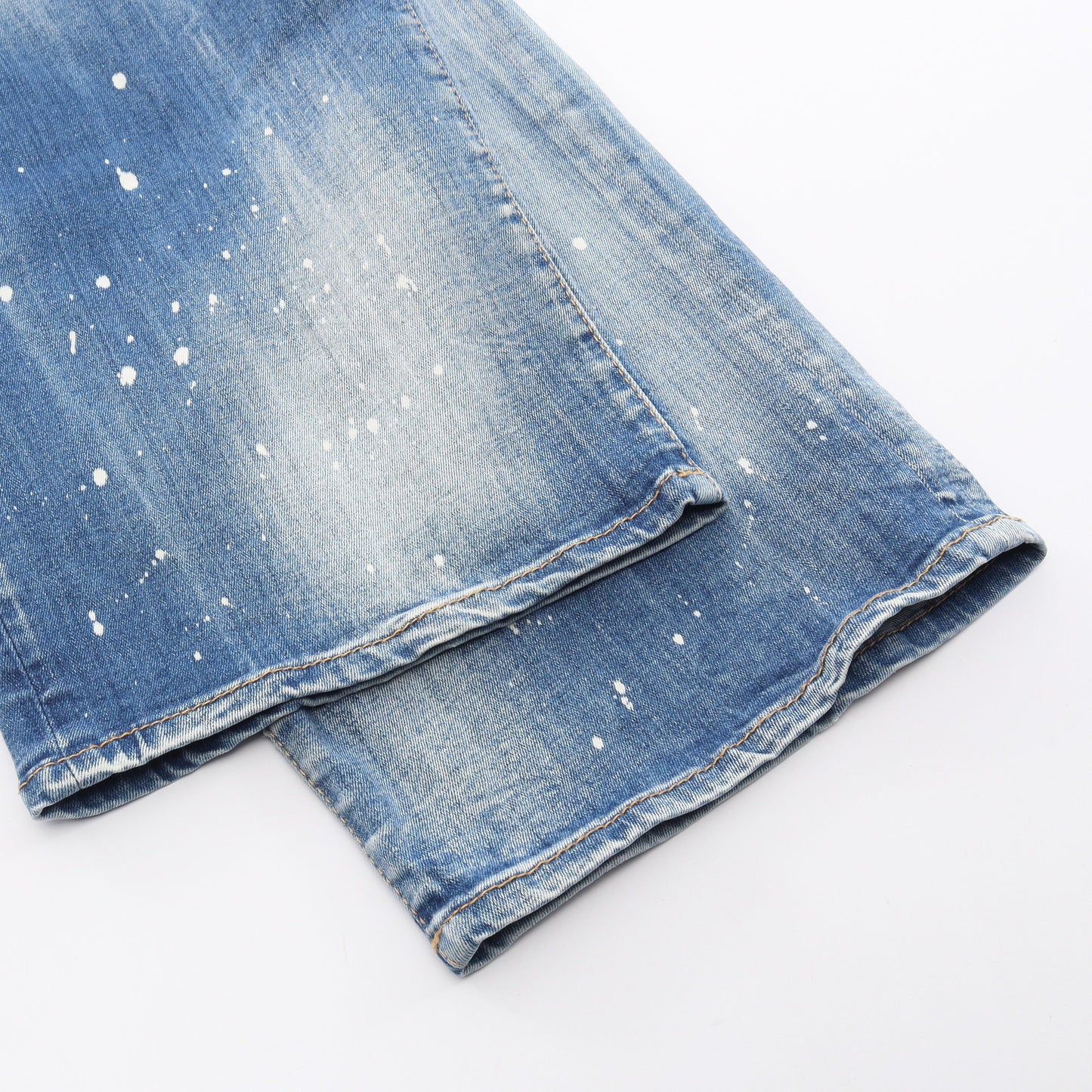 SKATER JEANS ダメージ加工 デニムパンツ コットン ライトブルー ディースクエアード