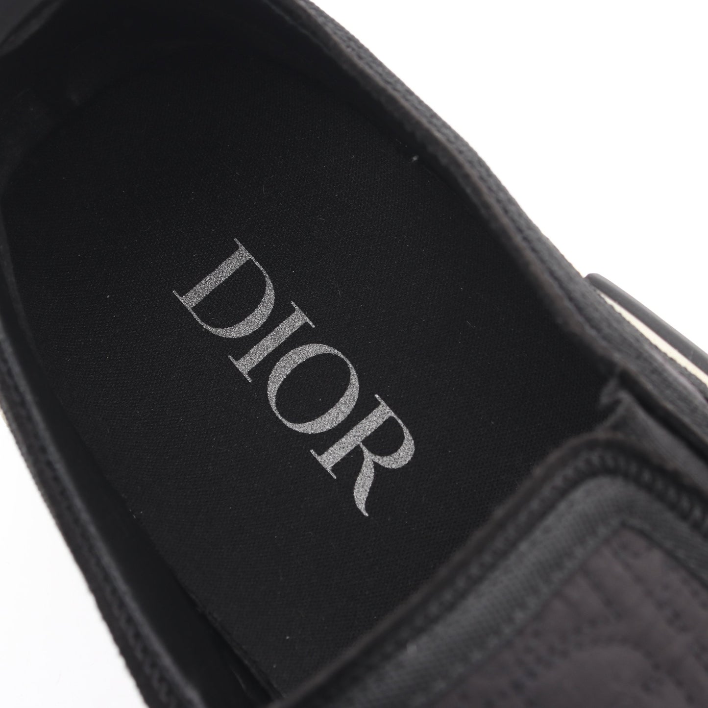 オブリーク ジャガード スリッポン ファブリック ブラック クリスチャンディオール シューズ Christian Dior