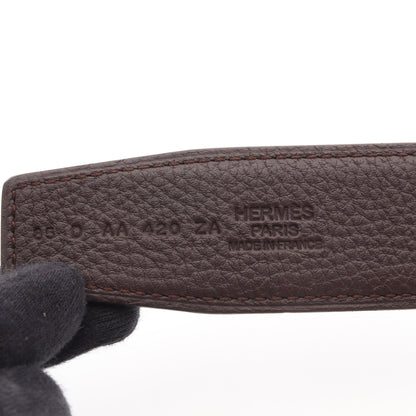 コンスタンス リバーシブル ベルト ボックスカーフ トゴ ブラック ダークブラウン D刻印 エルメス 財布・小物 HERMES