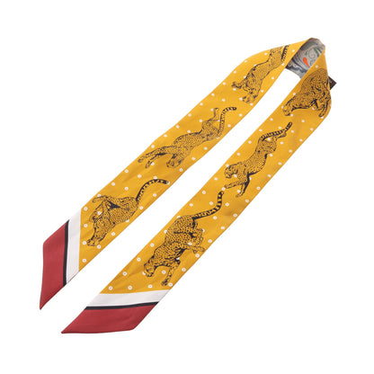 ツイリー GUEPARDS BANDANA リボン スカーフ シルク マルチカラー エルメス