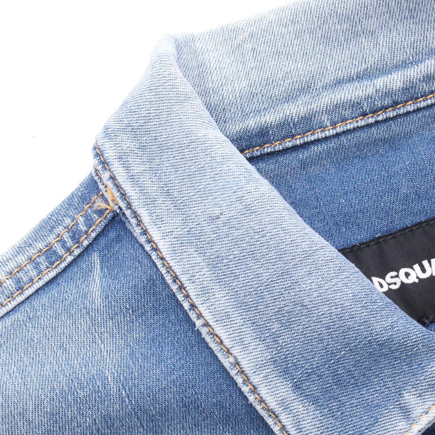 ダメージ加工 ペイント加工 デニムジャケット コットン ライトブルー ディースクエアード アウター DSQUARED2