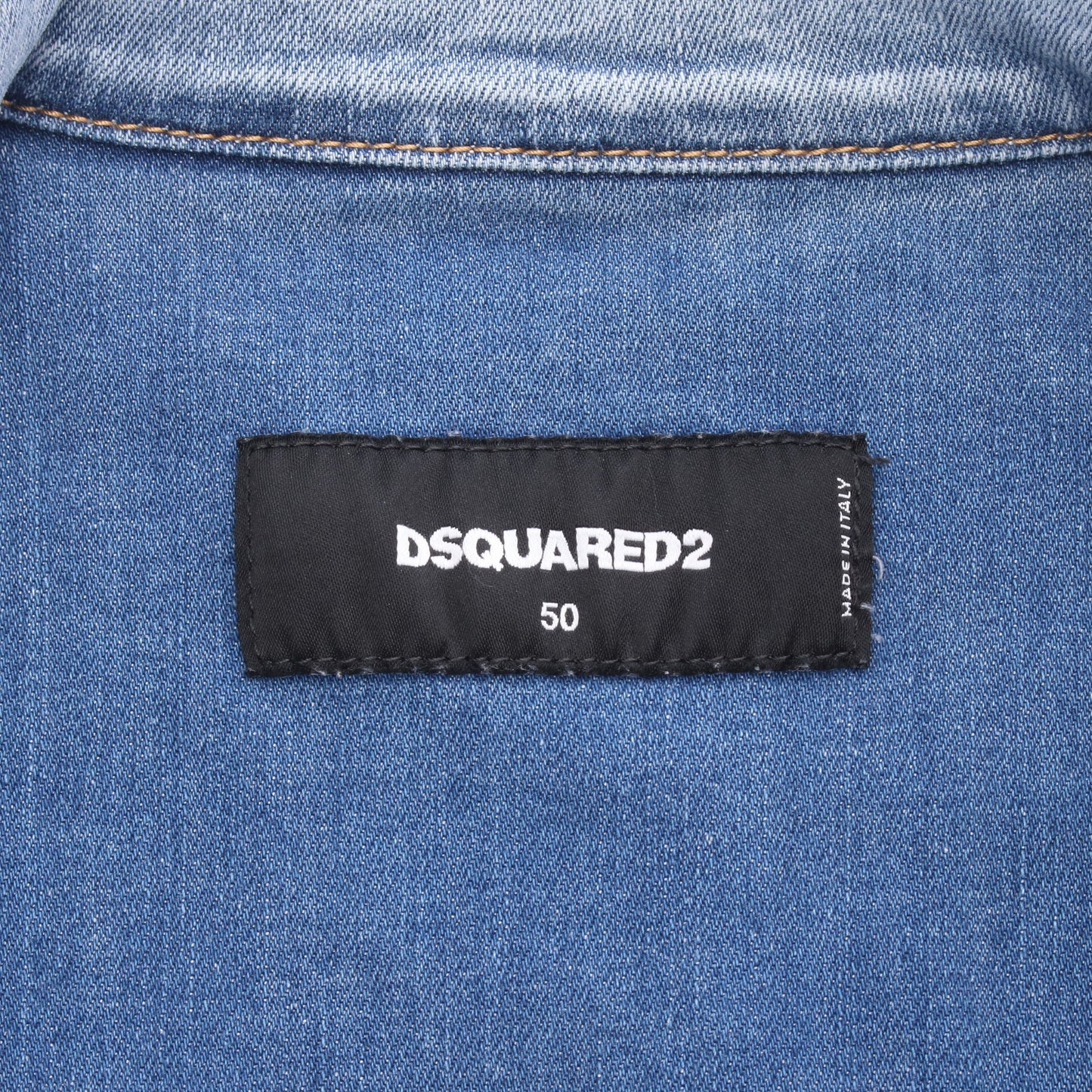 ダメージ加工 ペイント加工 デニムジャケット コットン ライトブルー ディースクエアード アウター DSQUARED2