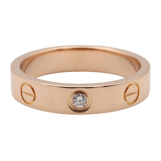 ミニラブリング 1PD リング 指輪 K18PG ダイヤモンド クリア ピンクゴールド カルティエ アクセサリー Cartier