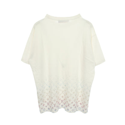 モノグラム グラディエント エンベリッシュド 半袖Tシャツ コットン ホワイト ルイヴィトン