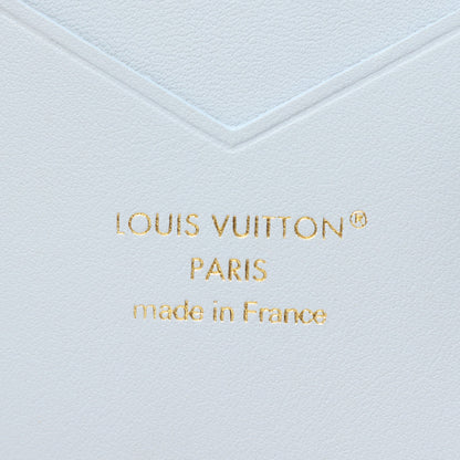 LV ヴェルティカル ウォレット コンパクト ブルーオランプ 二つ折り財布 レザー ライトブルー ルイヴィトン 財布・小物 LOUIS VUITTON