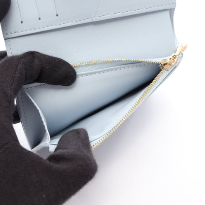 LV ヴェルティカル ウォレット コンパクト ブルーオランプ 二つ折り財布 レザー ライトブルー ルイヴィトン 財布・小物 LOUIS VUITTON