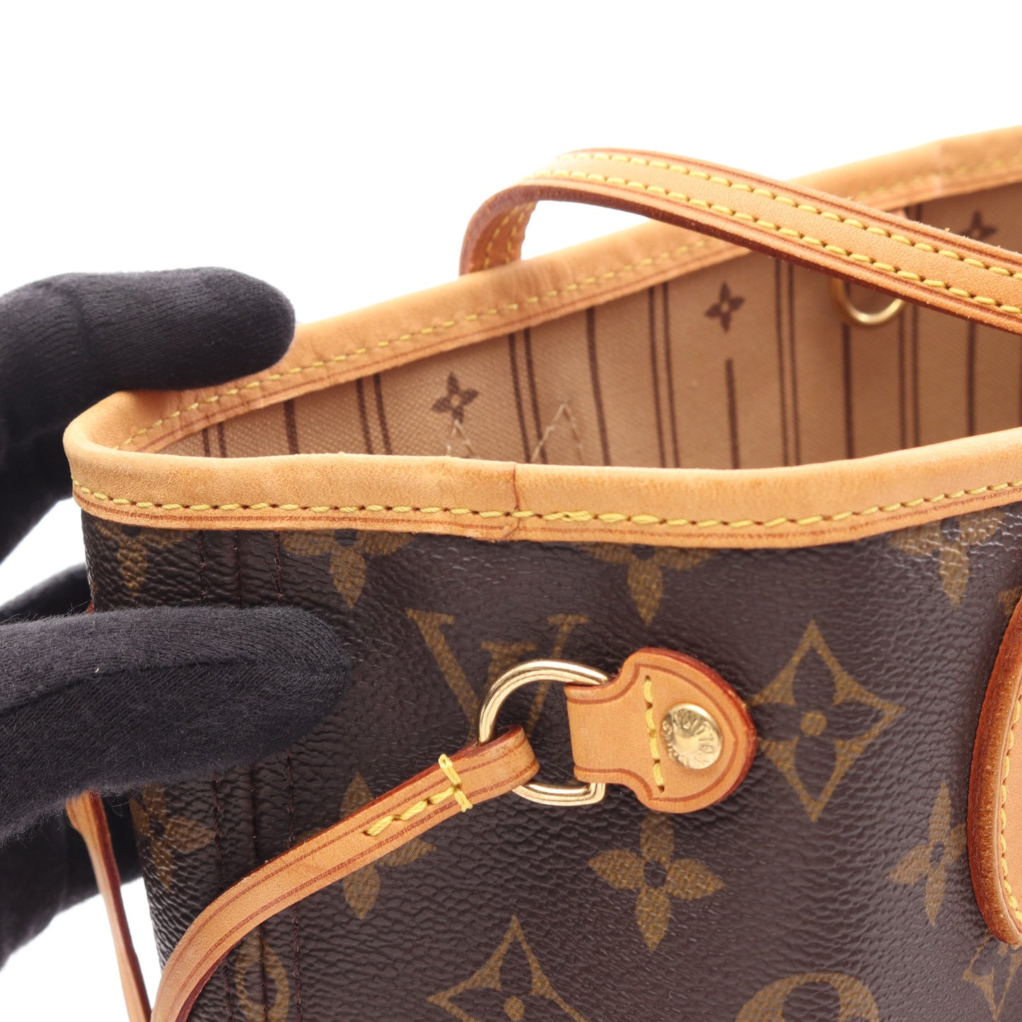 ネヴァーフルPM モノグラム ハンドバッグ トートバッグ PVC レザー ブラウン ルイヴィトン バッグ LOUIS VUITTON