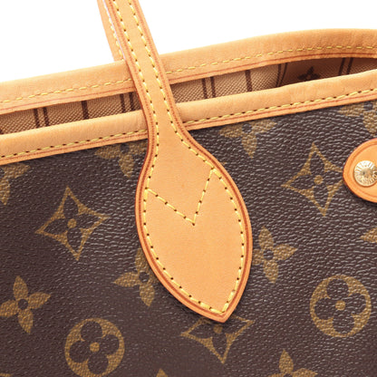 ネヴァーフルPM モノグラム ハンドバッグ トートバッグ PVC レザー ブラウン ルイヴィトン バッグ LOUIS VUITTON