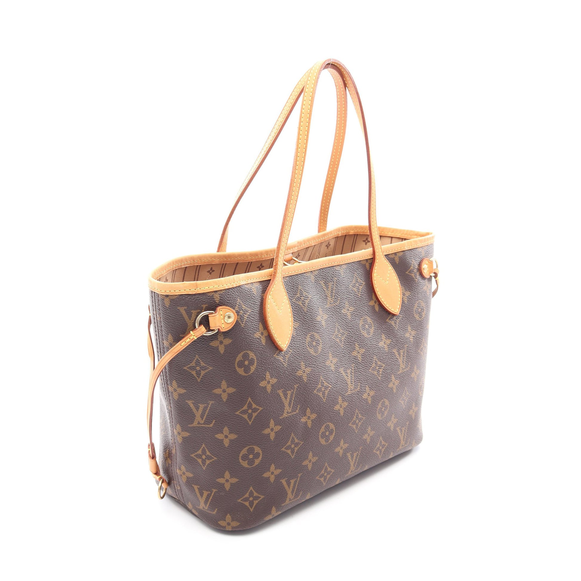 ネヴァーフルPM モノグラム ハンドバッグ トートバッグ PVC レザー ブラウン ルイヴィトン バッグ LOUIS VUITTON
