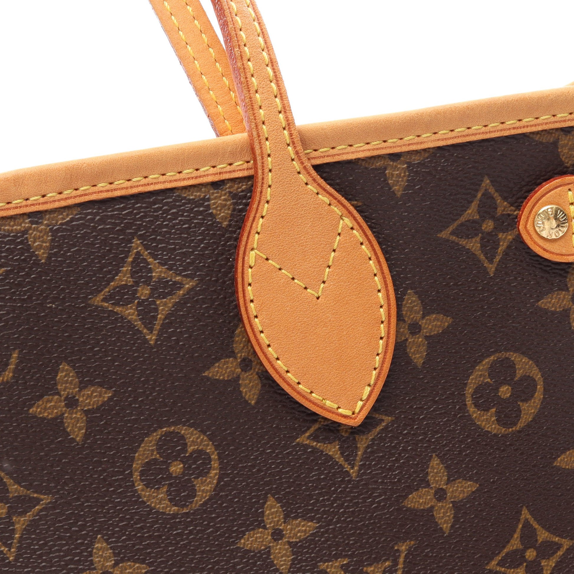 ネヴァーフルPM モノグラム ハンドバッグ トートバッグ PVC レザー ブラウン ルイヴィトン バッグ LOUIS VUITTON