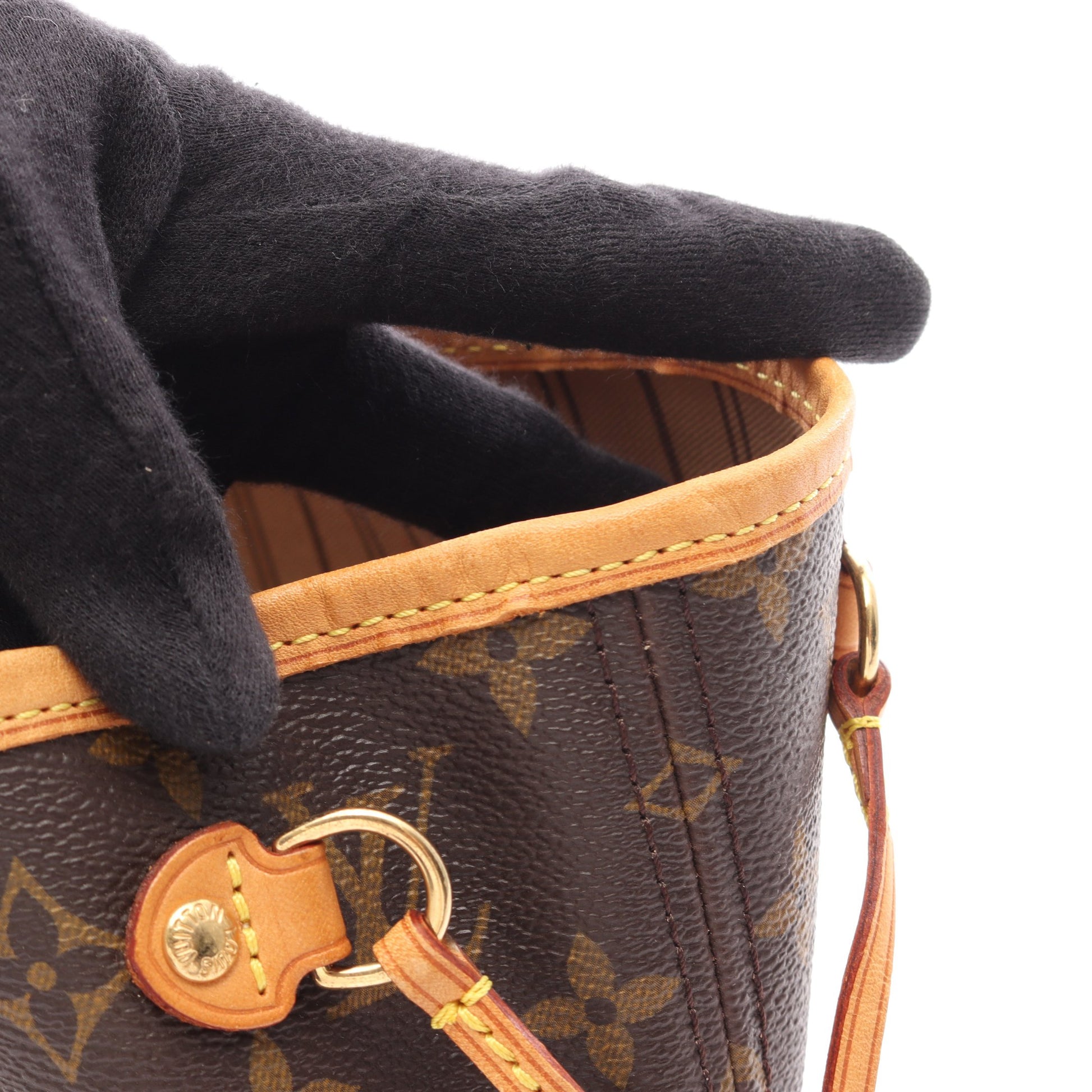 ネヴァーフルPM モノグラム ハンドバッグ トートバッグ PVC レザー ブラウン ルイヴィトン バッグ LOUIS VUITTON