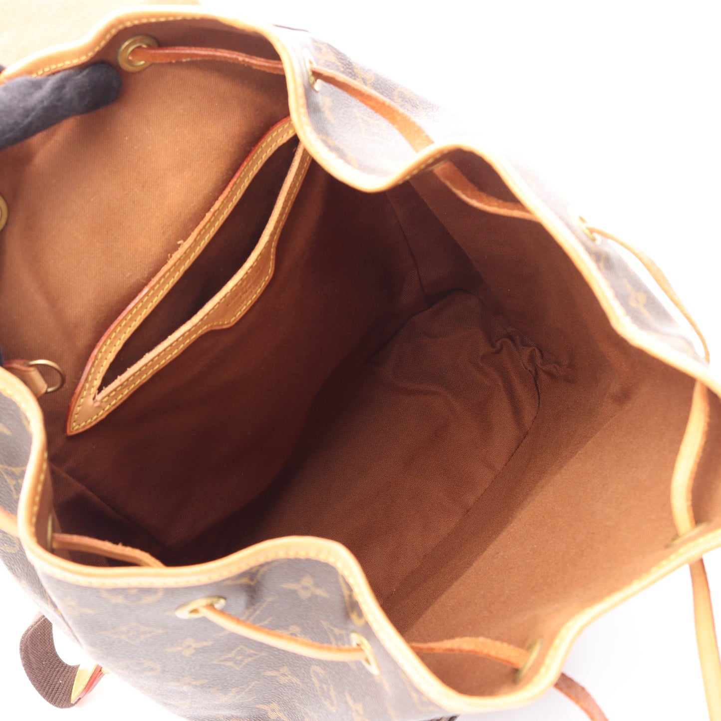 モンスリGM モノグラム バックパック リュックサック PVC レザー ブラウン ルイヴィトン バッグ LOUIS VUITTON