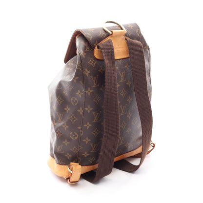 モンスリGM モノグラム バックパック リュックサック PVC レザー ブラウン ルイヴィトン バッグ LOUIS VUITTON