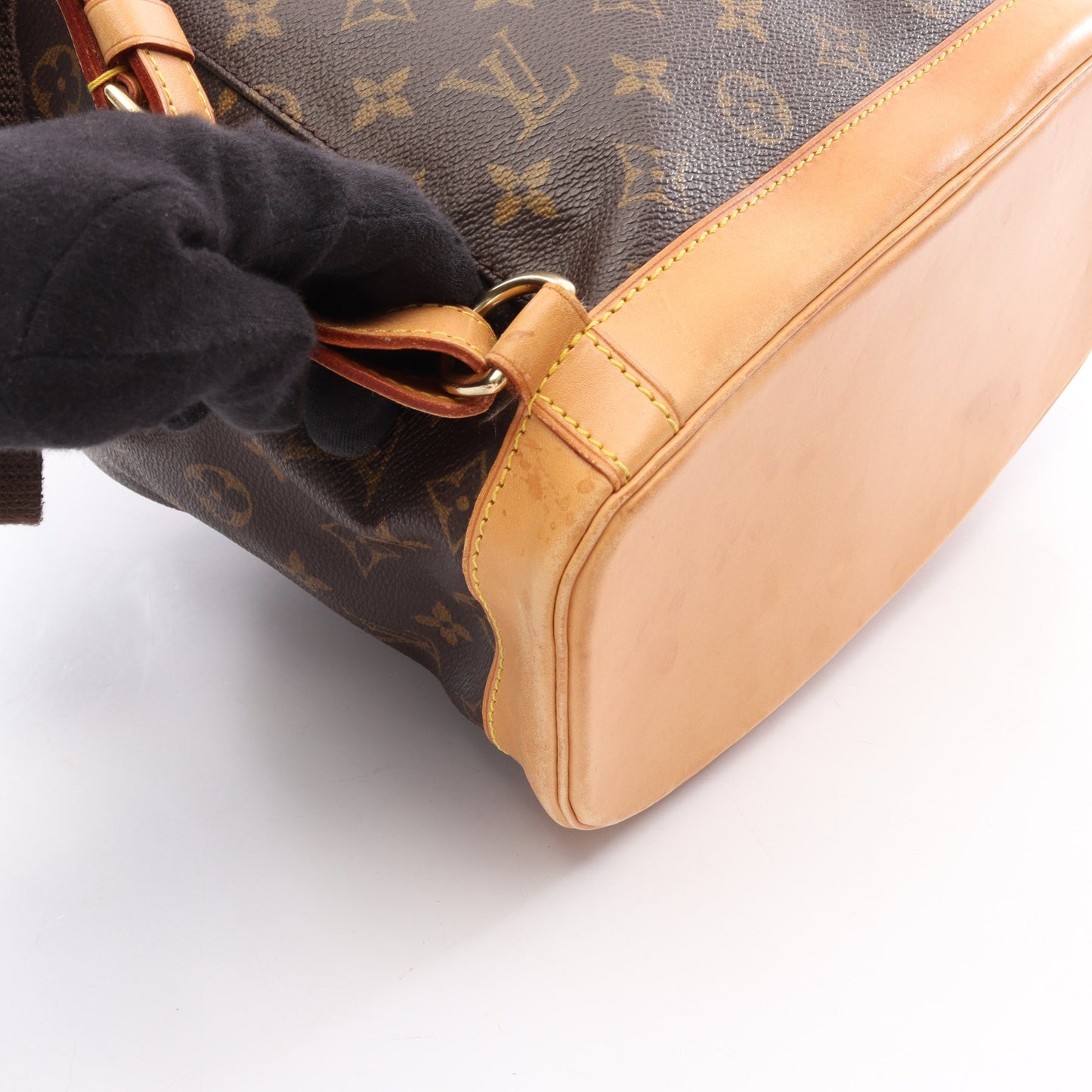 モンスリGM モノグラム バックパック リュックサック PVC レザー ブラウン ルイヴィトン バッグ LOUIS VUITTON
