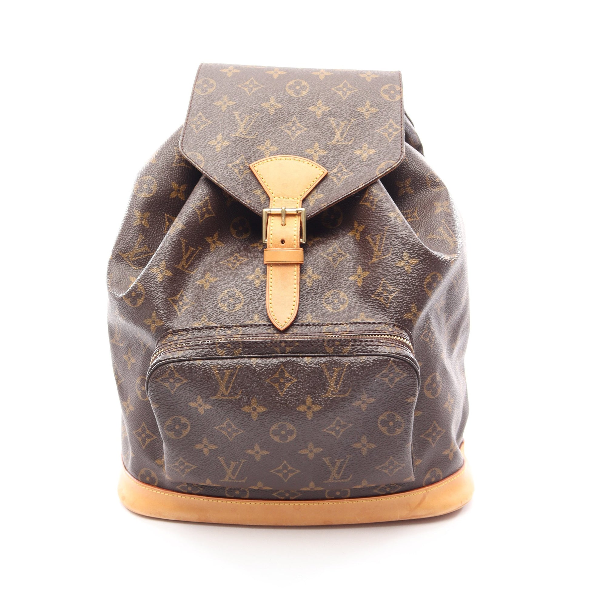 モンスリGM モノグラム バックパック リュックサック PVC レザー ブラウン ルイヴィトン バッグ LOUIS VUITTON