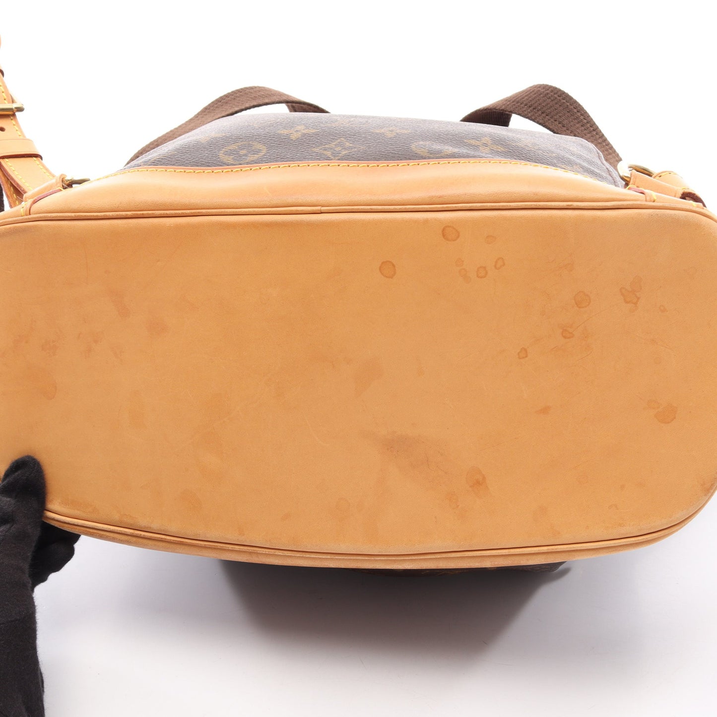 モンスリGM モノグラム バックパック リュックサック PVC レザー ブラウン ルイヴィトン バッグ LOUIS VUITTON