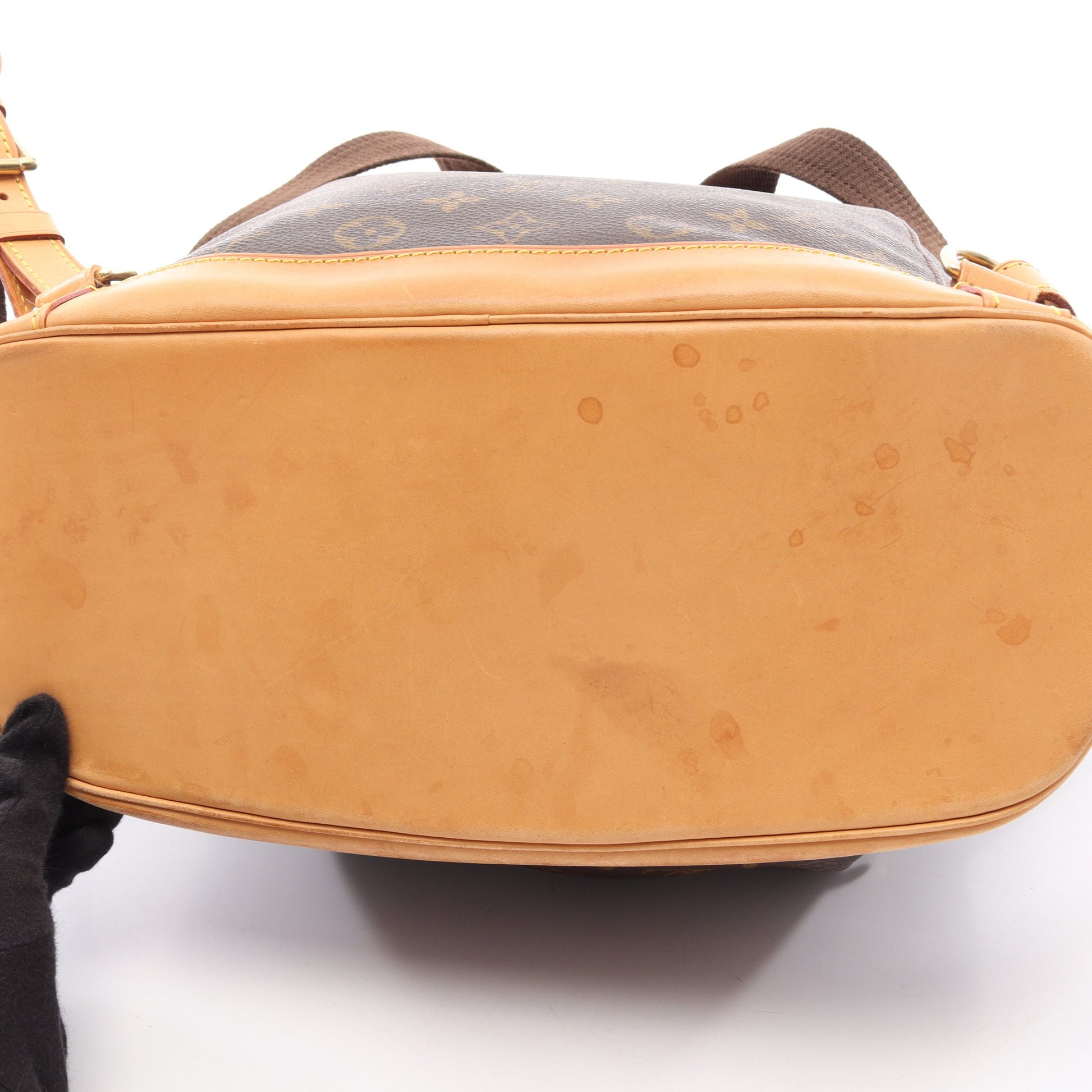 モンスリGM モノグラム バックパック リュックサック PVC レザー ブラウン ルイヴィトン バッグ LOUIS VUITTON