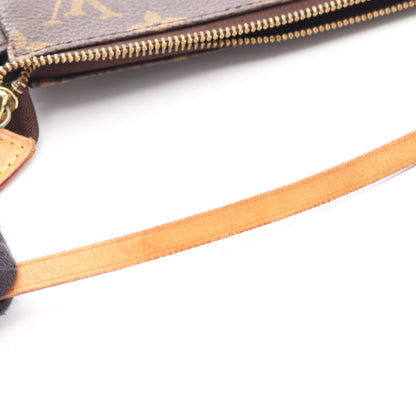 ポシェットアクセソワール モノグラム ハンドバッグ PVC レザー ブラウン ルイヴィトン バッグ LOUIS VUITTON