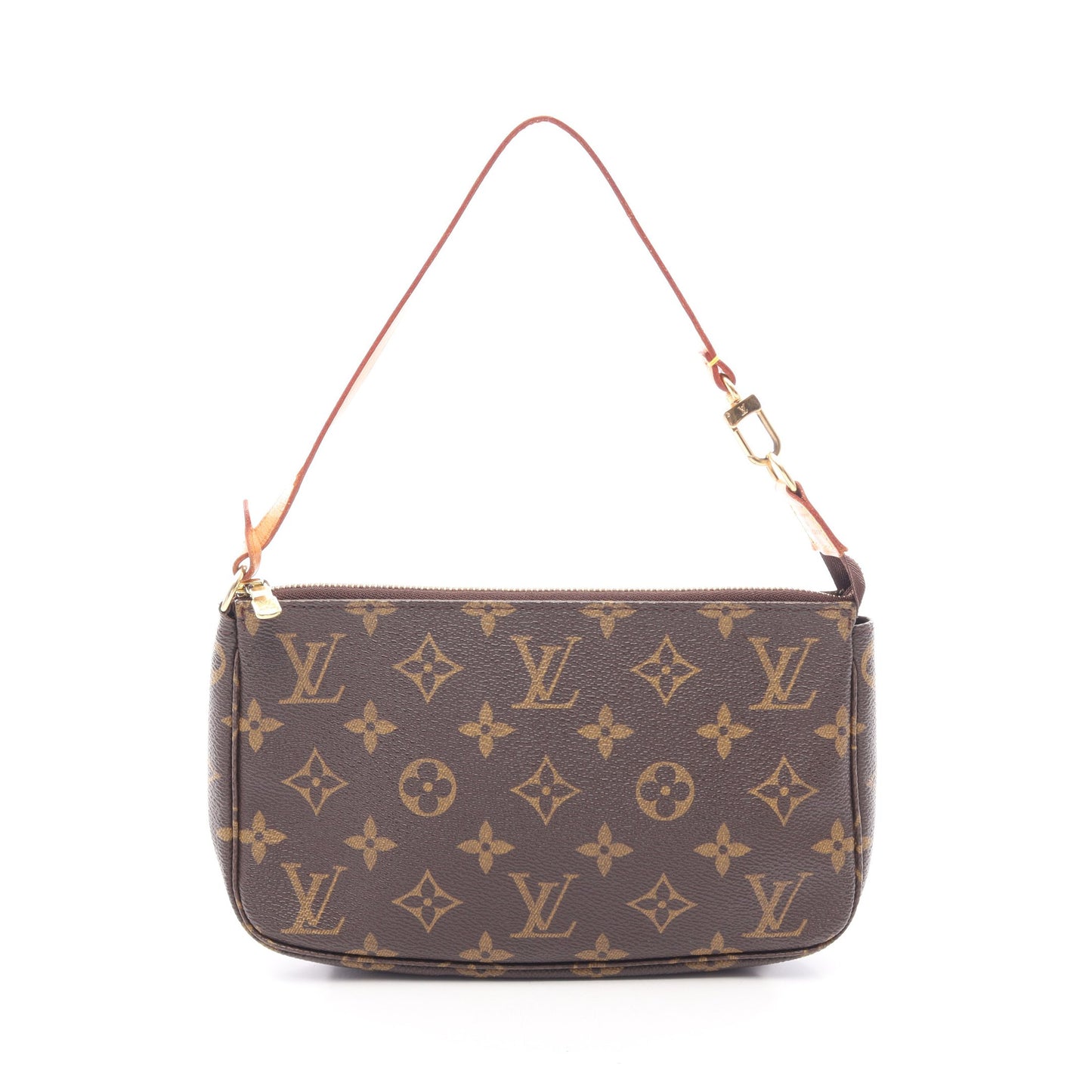 ポシェットアクセソワール モノグラム ハンドバッグ PVC レザー ブラウン ルイヴィトン バッグ LOUIS VUITTON