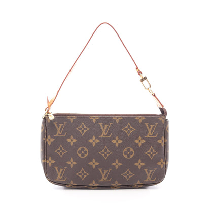 ポシェットアクセソワール モノグラム ハンドバッグ PVC レザー ブラウン ルイヴィトン バッグ LOUIS VUITTON
