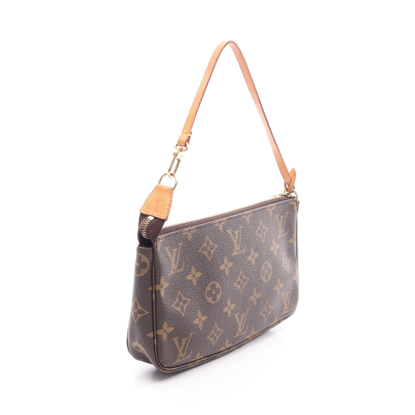 ポシェットアクセソワール モノグラム ハンドバッグ PVC レザー ブラウン ルイヴィトン バッグ LOUIS VUITTON