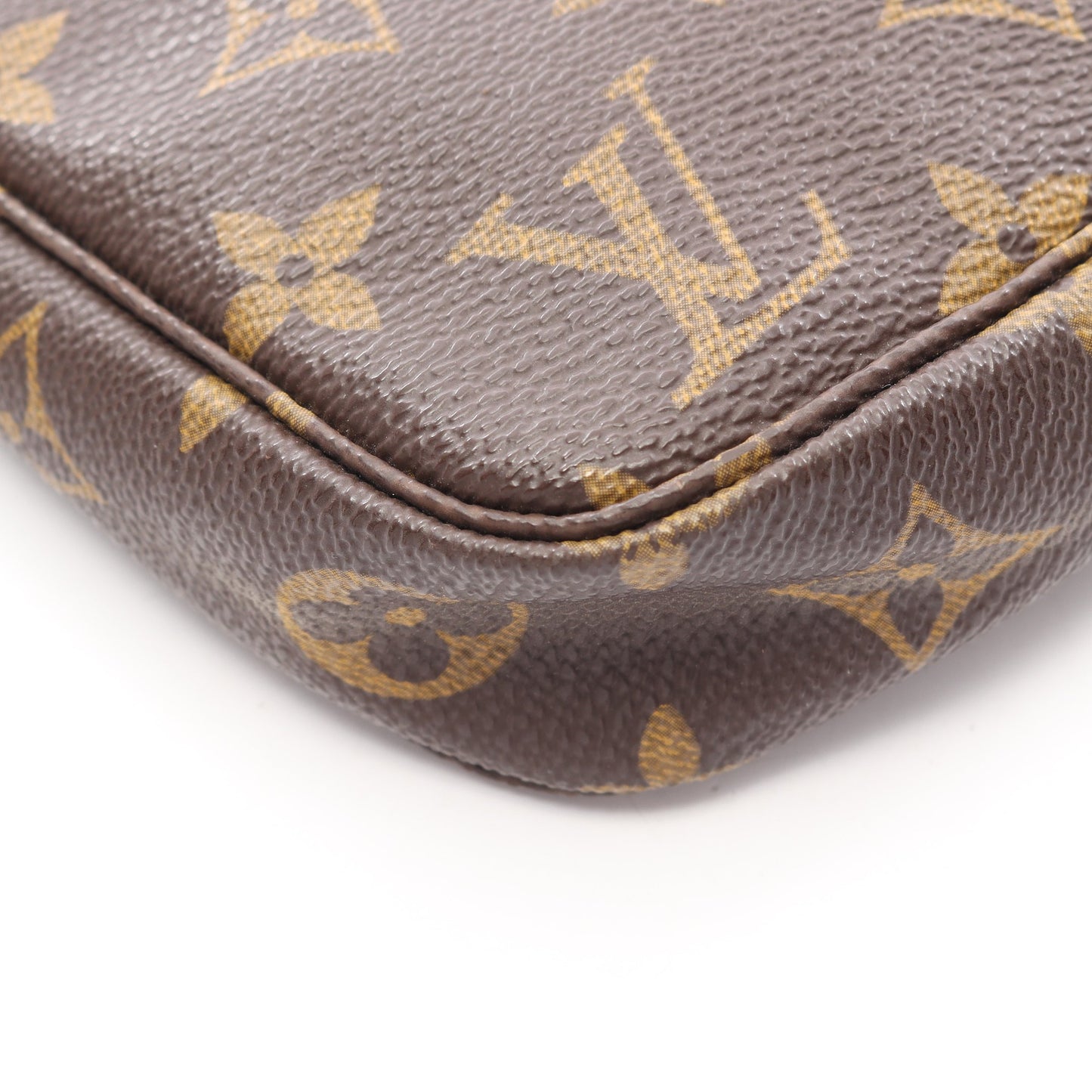 ポシェットアクセソワール モノグラム ハンドバッグ PVC レザー ブラウン ルイヴィトン バッグ LOUIS VUITTON