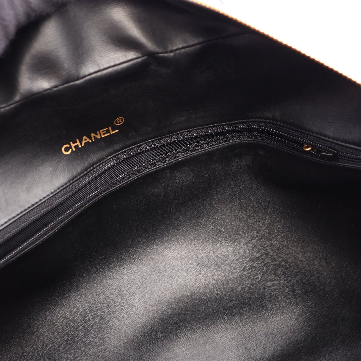 マトラッセ ボストンバッグ レザー パープル ホワイト ゴールド金具 シャネル バッグ CHANEL