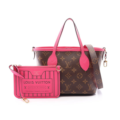 ネヴァーフル インサイドアウトBB モノグラム リバーシブル 2WAY ハンドバッグ トートバッグ PVC レザー ブラウン ピンク ルイヴィトン バッグ LOUIS VUITTON