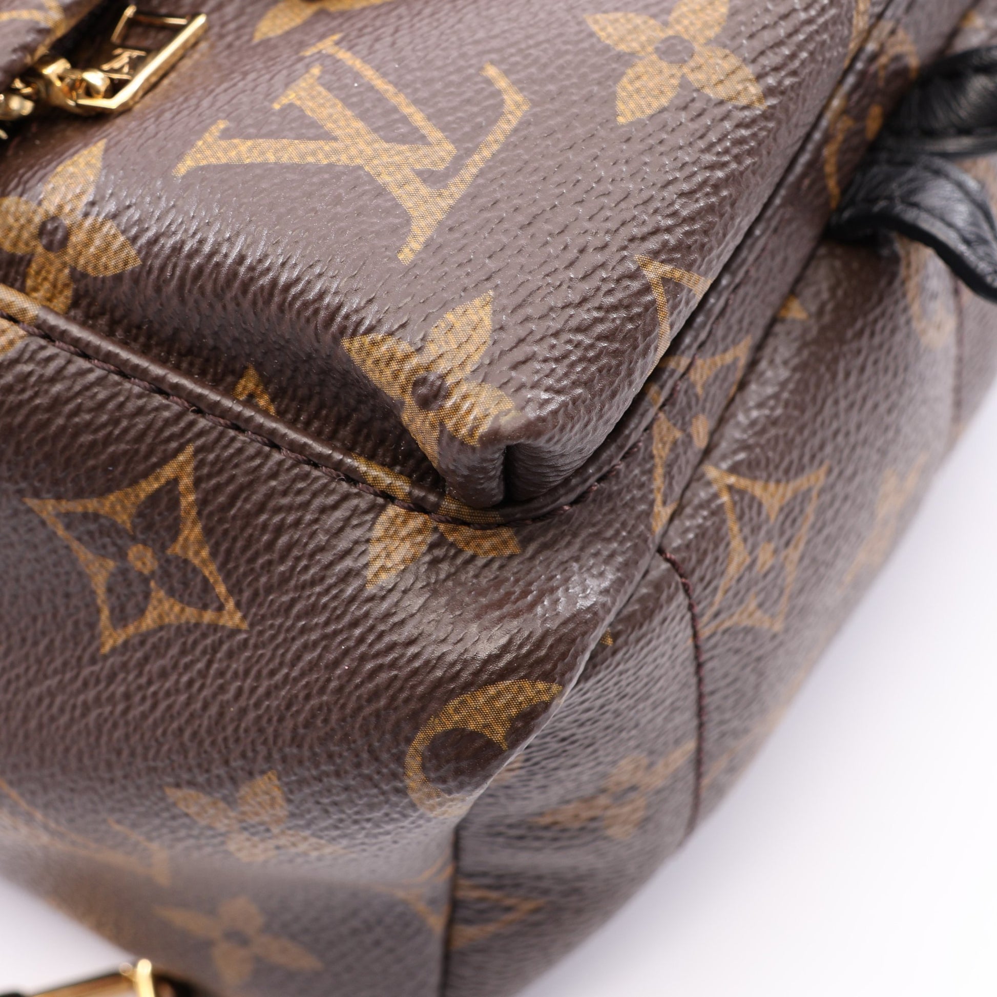 パームスプリングス ミニ モノグラム バックパック リュックサック PVC レザー ブラウン ブラック ルイヴィトン バッグ LOUIS VUITTON