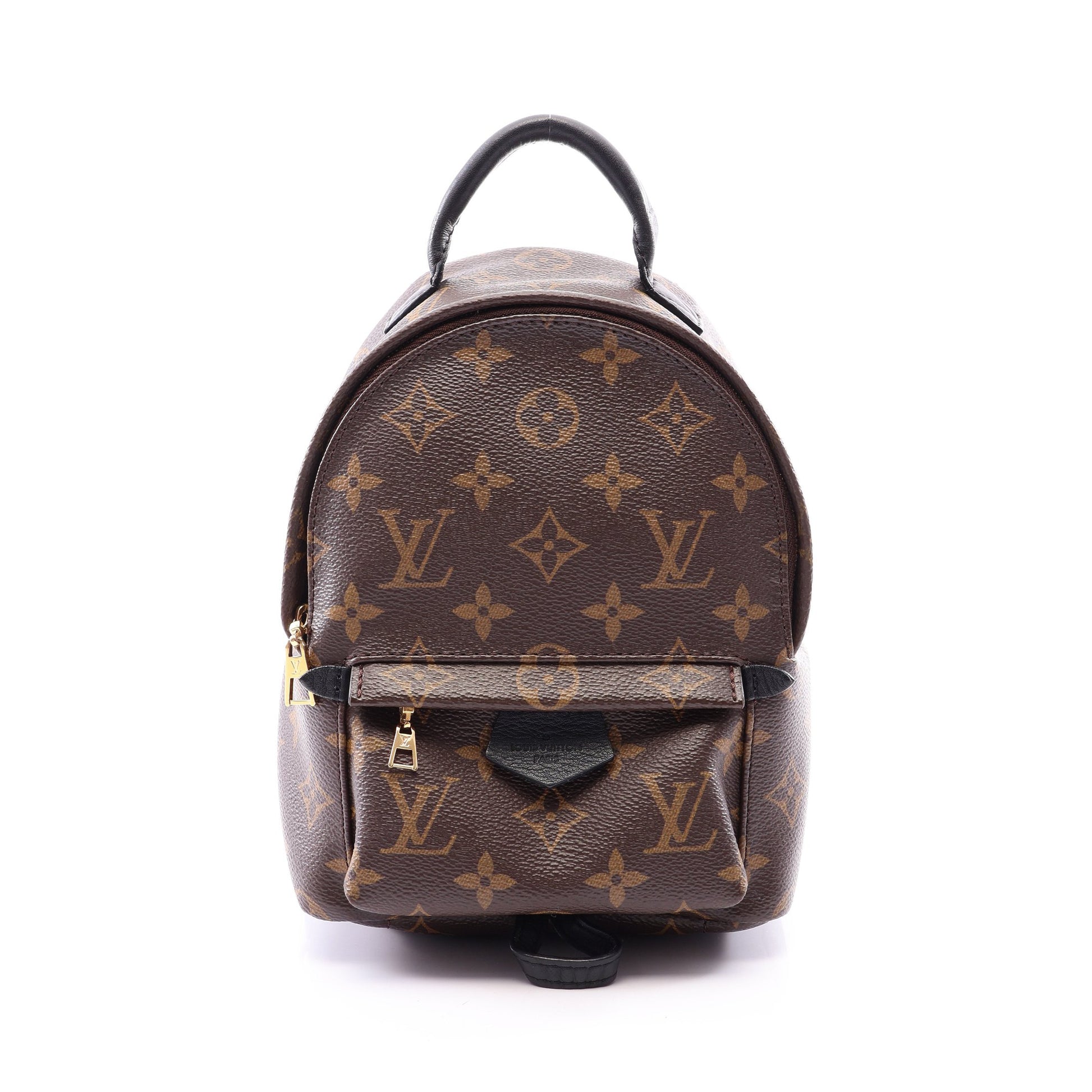 パームスプリングス ミニ モノグラム バックパック リュックサック PVC レザー ブラウン ブラック ルイヴィトン バッグ LOUIS VUITTON