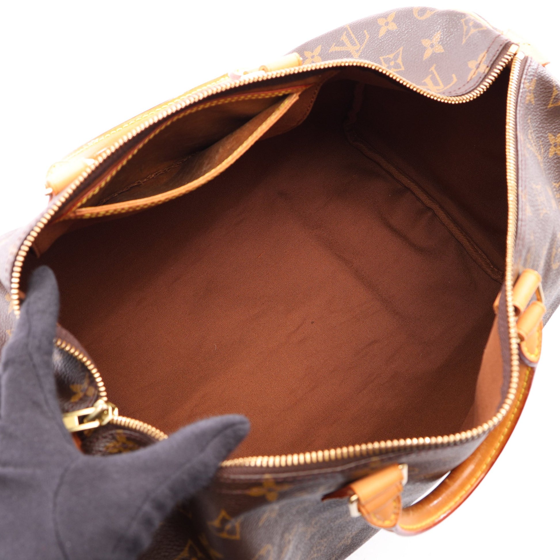 スピーディ40 モノグラム ハンドバッグ PVC レザー ブラウン ルイヴィトン バッグ LOUIS VUITTON