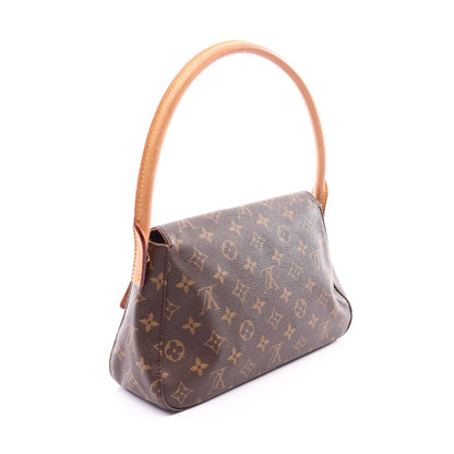 ミニルーピング モノグラム ハンドバッグ PVC レザー ブラウン ルイヴィトン バッグ LOUIS VUITTON