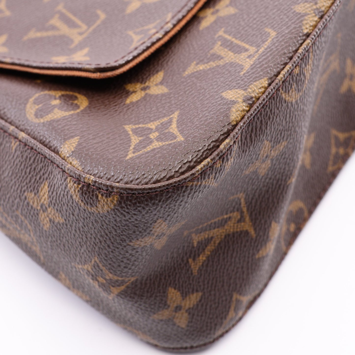 ミニルーピング モノグラム ハンドバッグ PVC レザー ブラウン ルイヴィトン バッグ LOUIS VUITTON