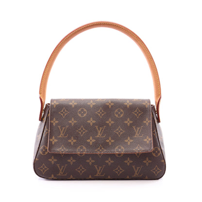 ミニルーピング モノグラム ハンドバッグ PVC レザー ブラウン ルイヴィトン バッグ LOUIS VUITTON