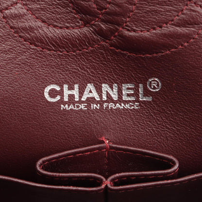 マトラッセ Wフラップ Wチェーンショルダーバッグ ラムスキン ブラック シルバー金具 シャネル バッグ CHANEL