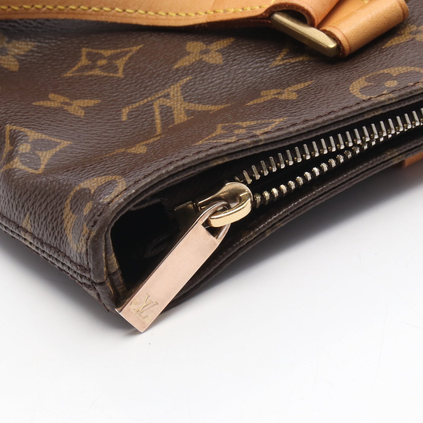 カバピアノ モノグラム ショルダーバッグ PVC レザー ブラウン ルイヴィトン バッグ LOUIS VUITTON