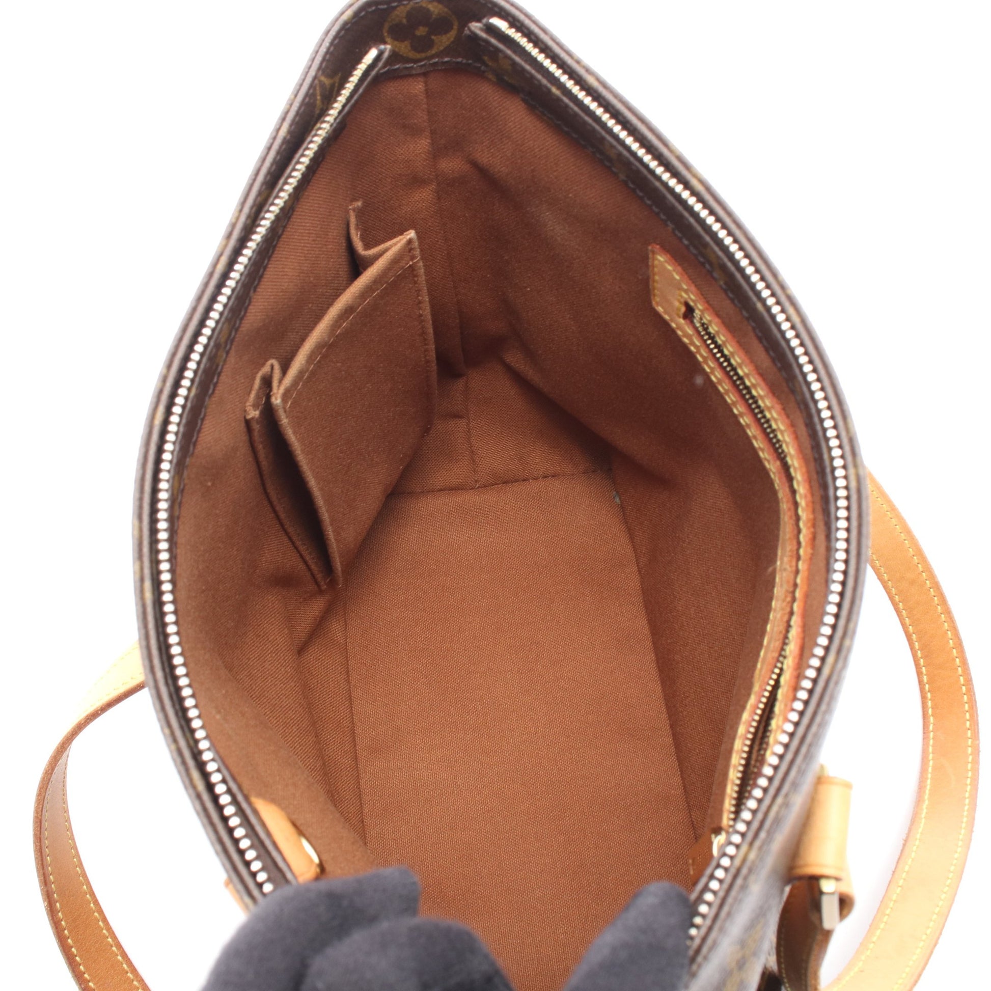 カバピアノ モノグラム ショルダーバッグ PVC レザー ブラウン ルイヴィトン バッグ LOUIS VUITTON