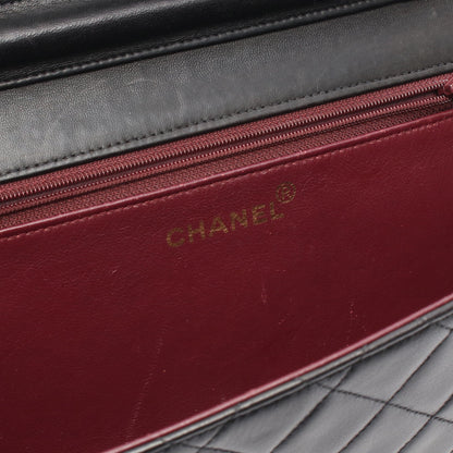 マトラッセ プッシュロック チェーンショルダーバッグ ラムスキン ブラック ゴールド金具 シャネル バッグ CHANEL