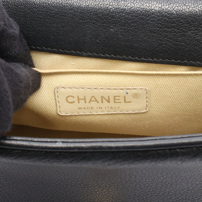 2.55 マトラッセ 2WAY チェーンショルダーバッグ レザー ブラック ゴールド金具 シャネル バッグ CHANEL