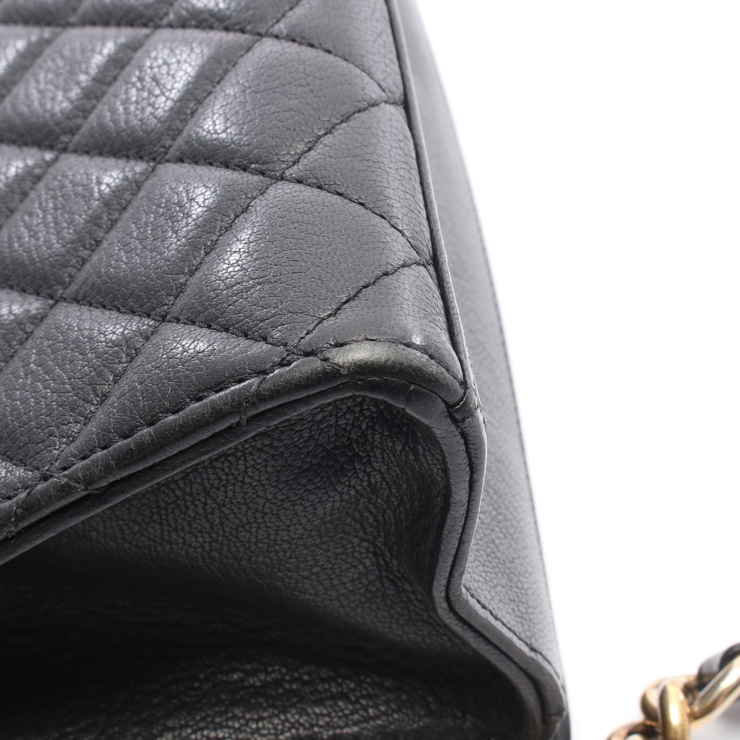 2.55 マトラッセ 2WAY チェーンショルダーバッグ レザー ブラック ゴールド金具 シャネル バッグ CHANEL