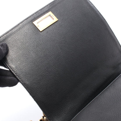 2.55 マトラッセ 2WAY チェーンショルダーバッグ レザー ブラック ゴールド金具 シャネル バッグ CHANEL