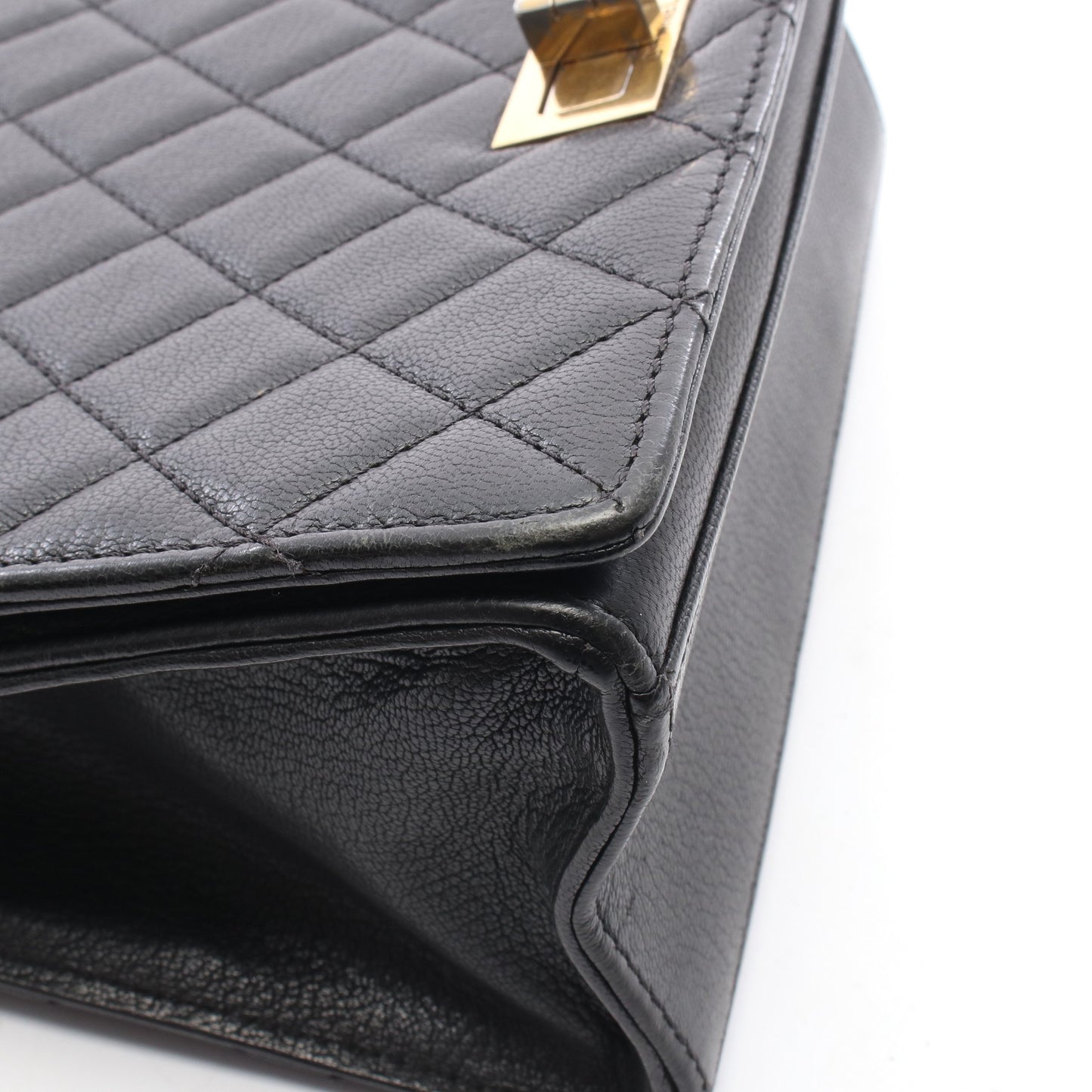 2.55 マトラッセ 2WAY チェーンショルダーバッグ レザー ブラック ゴールド金具 シャネル バッグ CHANEL