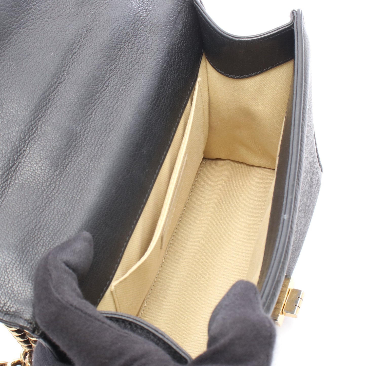 2.55 マトラッセ 2WAY チェーンショルダーバッグ レザー ブラック ゴールド金具 シャネル バッグ CHANEL