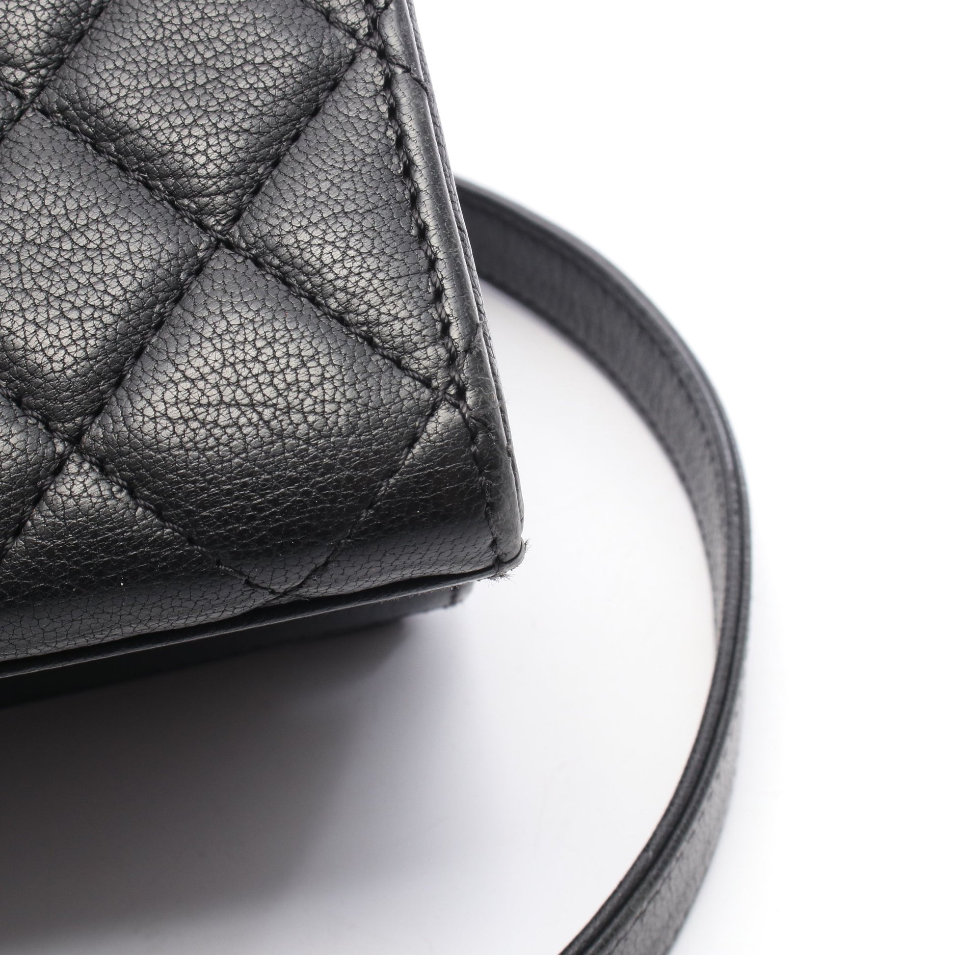 2.55 マトラッセ 2WAY チェーンショルダーバッグ レザー ブラック ゴールド金具 シャネル バッグ CHANEL